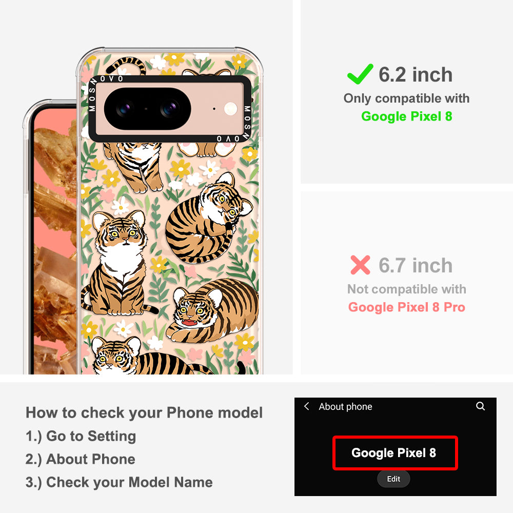 Cute Tiger Phone Case - Google Pixel 8 Case - MOSNOVO