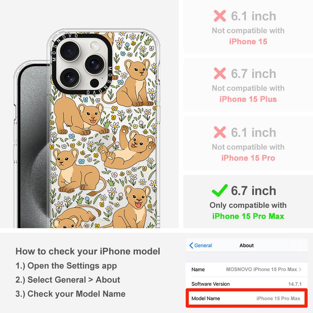 Cute Lion Phone Case - iPhone 15 Pro Max Case - MOSNOVO