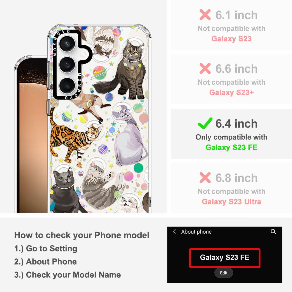 Space Cat Phone Case - Samsung Galaxy S23 FE Case