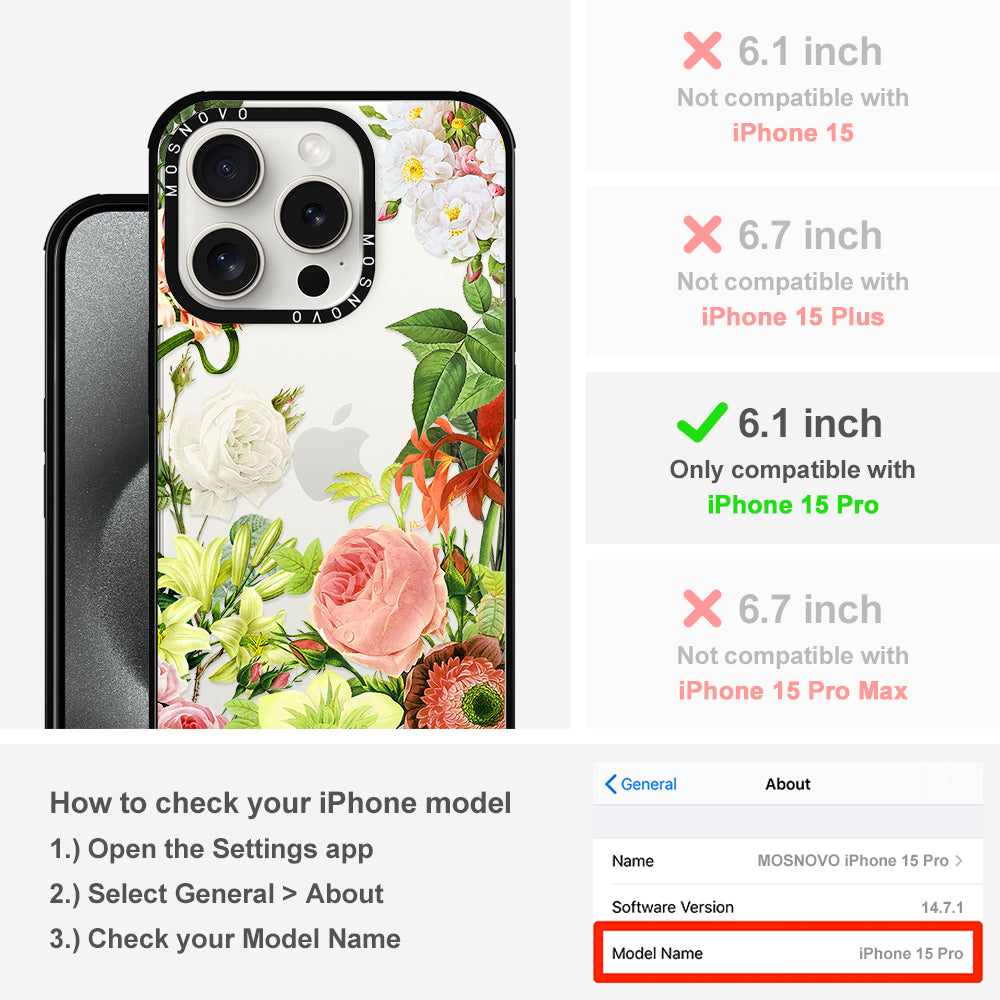 Botanical Garden Phone Case - iPhone 15 Pro Case - MOSNOVO