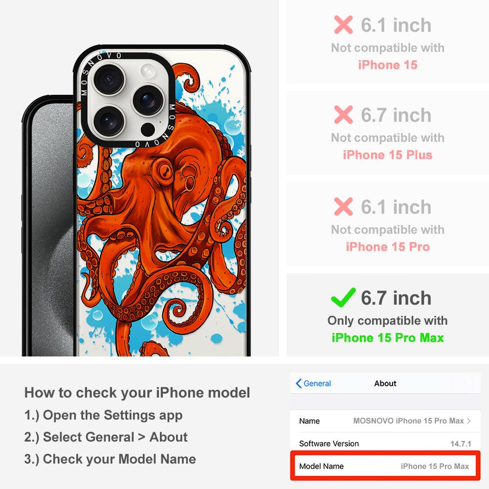 Octupus Phone Case - iPhone 15 Pro Max Case - MOSNOVO