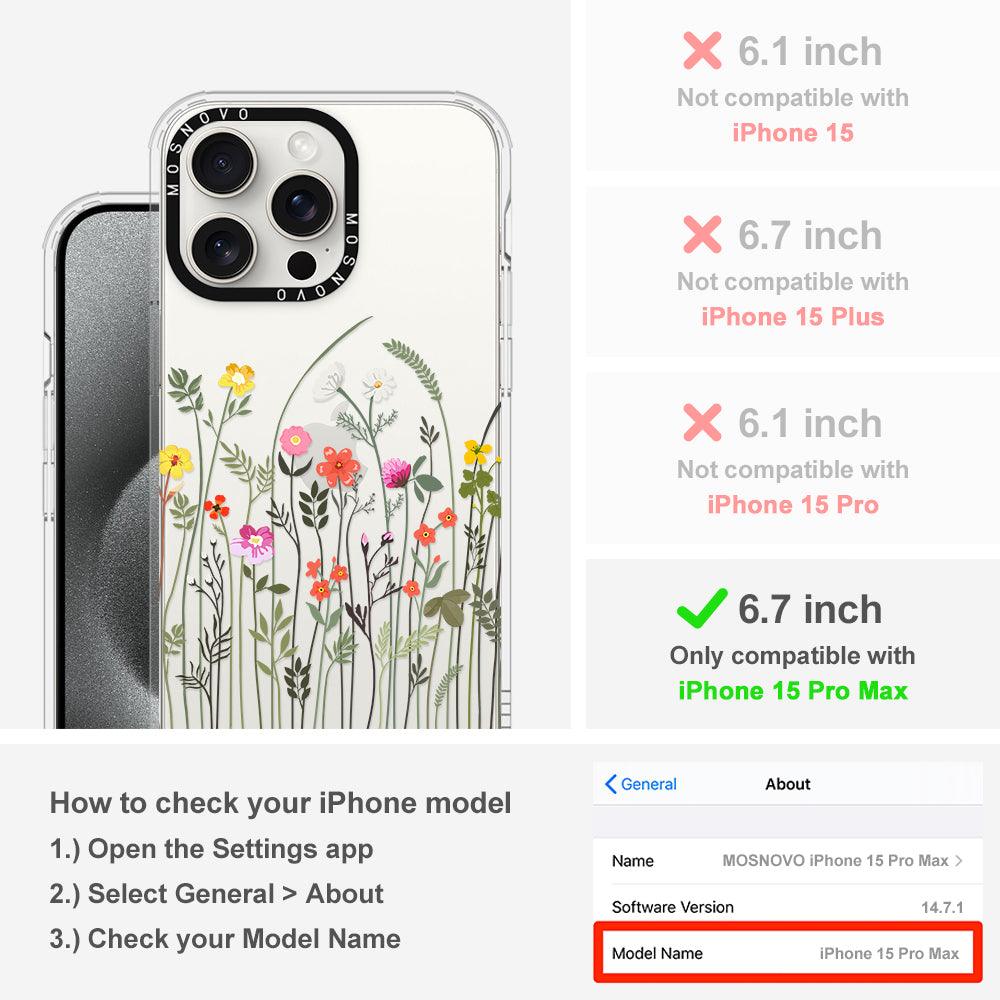 Spring Wildflower Phone Case - iPhone 15 Pro Max Case - MOSNOVO