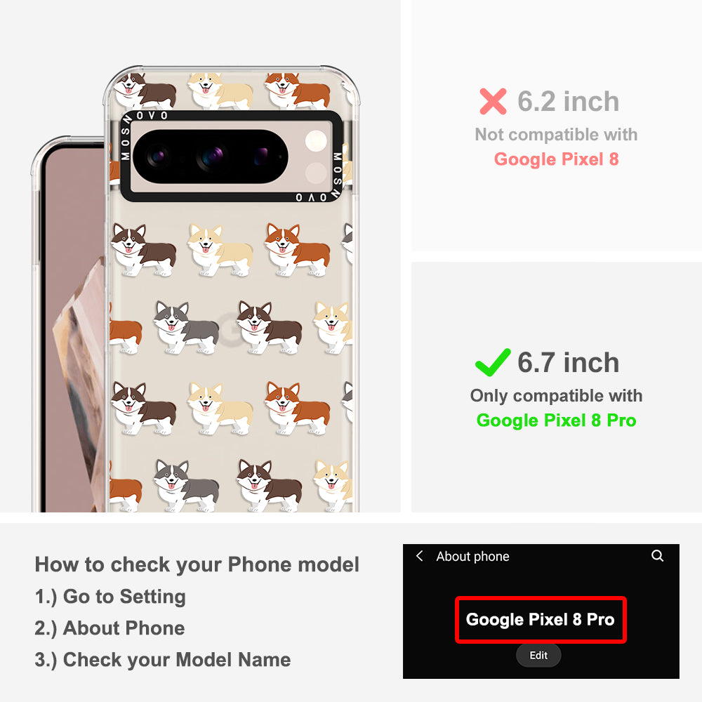 Cute Corgi Phone Case - Google Pixel 8 Pro Case - MOSNOVO