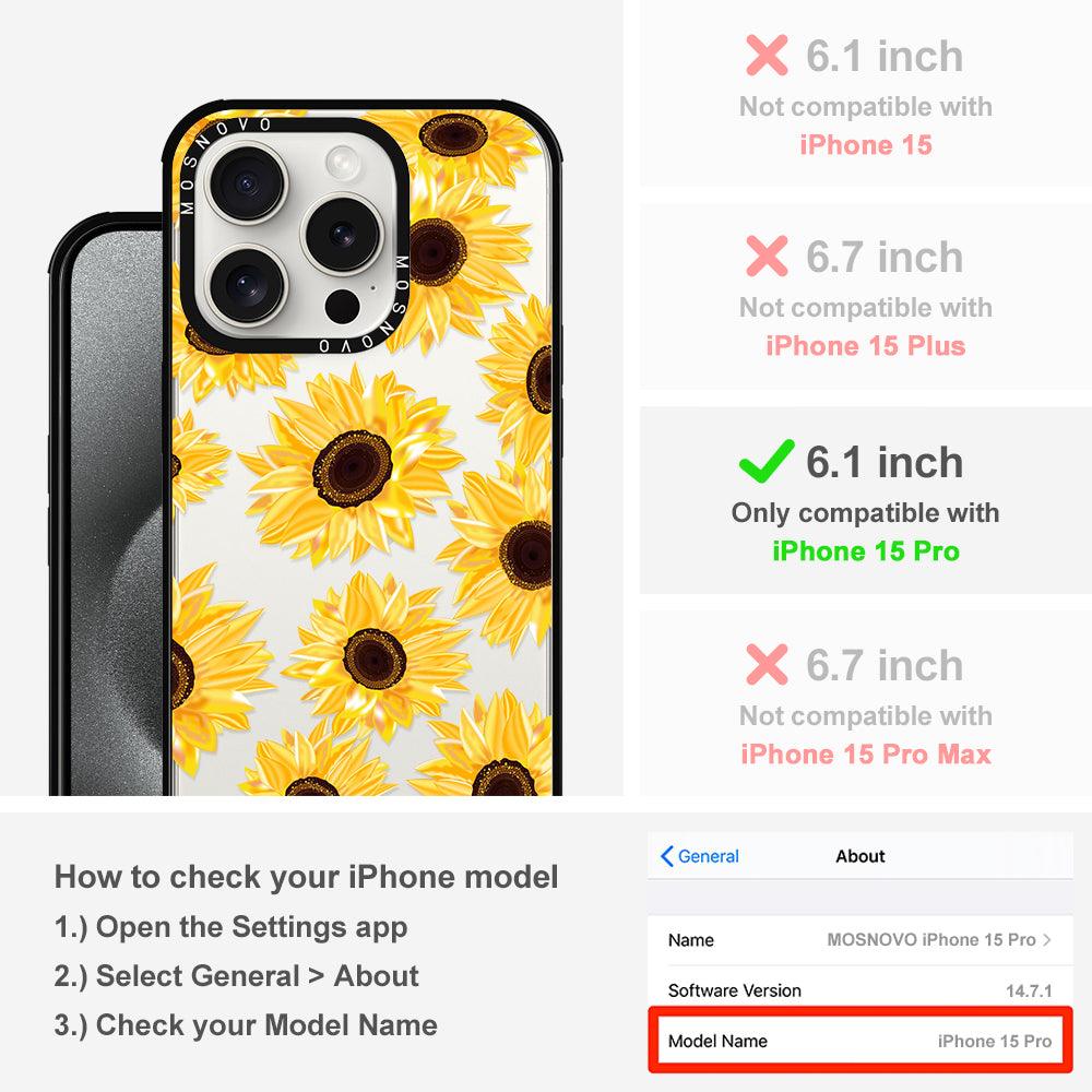 Sunflowers Phone Case - iPhone 15 Pro Case - MOSNOVO