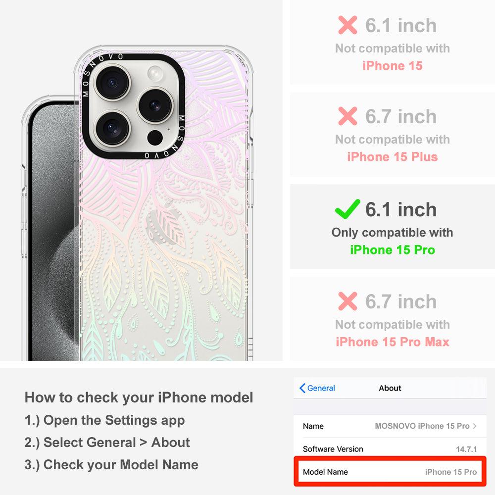 Dreamy Henna Phone Case - iPhone 15 Pro Case - MOSNOVO
