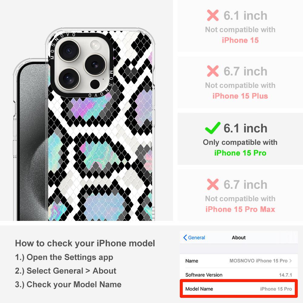 Aurora Snake Print Phone Case - iPhone 15 Pro Case - MOSNOVO