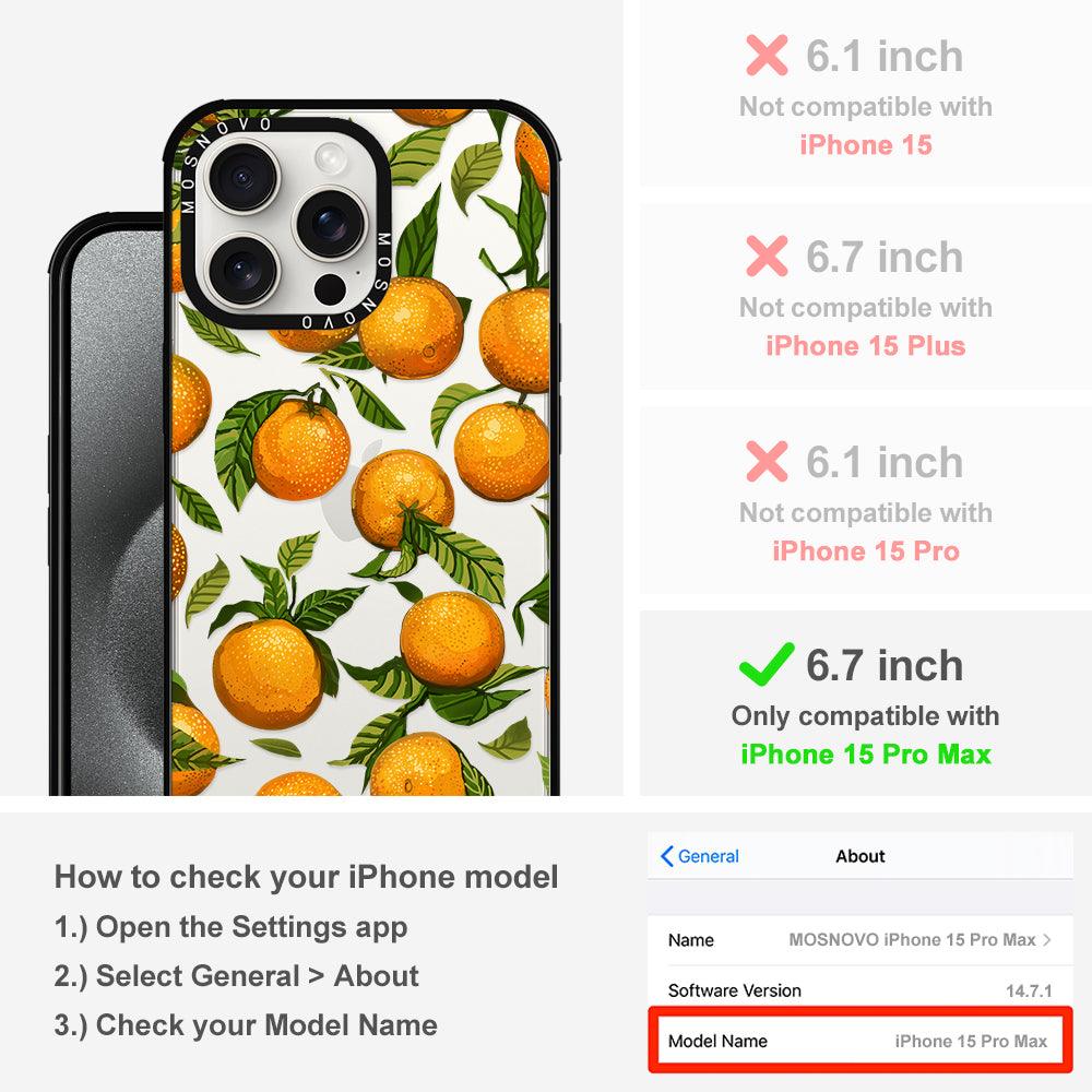 Tangerine Phone Case - iPhone 15 Pro Max Case - MOSNOVO