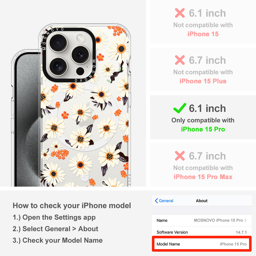 Spring Daisy Phone Case - iPhone 15 Pro Case - MOSNOVO