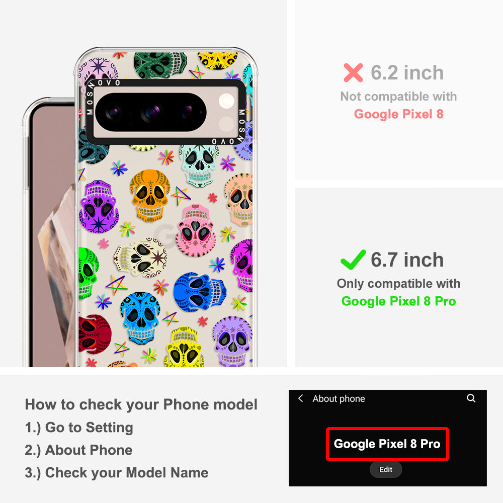 Skull Phone Case - Google Pixel 8 Pro Case - MOSNOVO