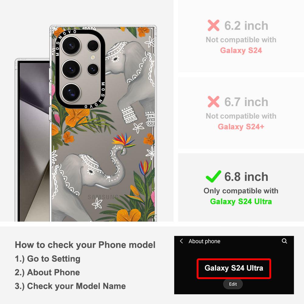 Tribal Elephant Phone Case - Samsung Galaxy S24 Ultra Case - MOSNOVO