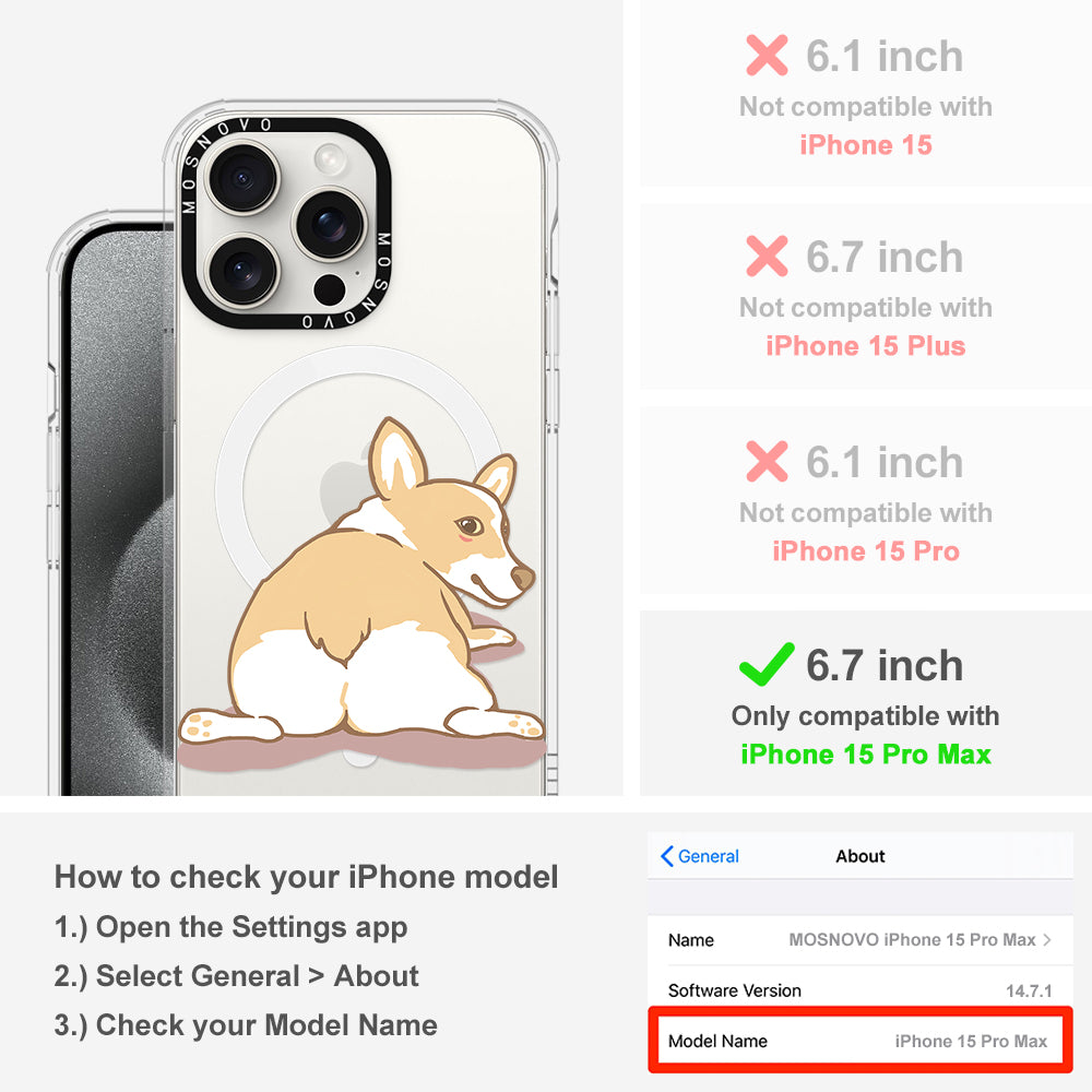 Corgi Dog Phone Case - iPhone 15 Pro Max Case - MOSNOVO