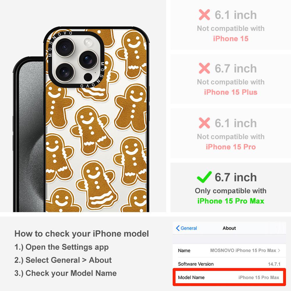 Ginger Breadman Phone Case - iPhone 15 Pro Max Case - MOSNOVO