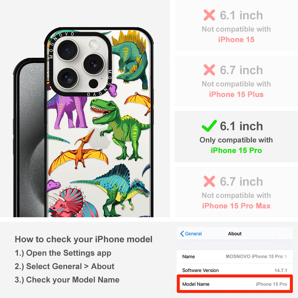 Dinosaur World Phone Case - iPhone 15 Pro Case - MOSNOVO