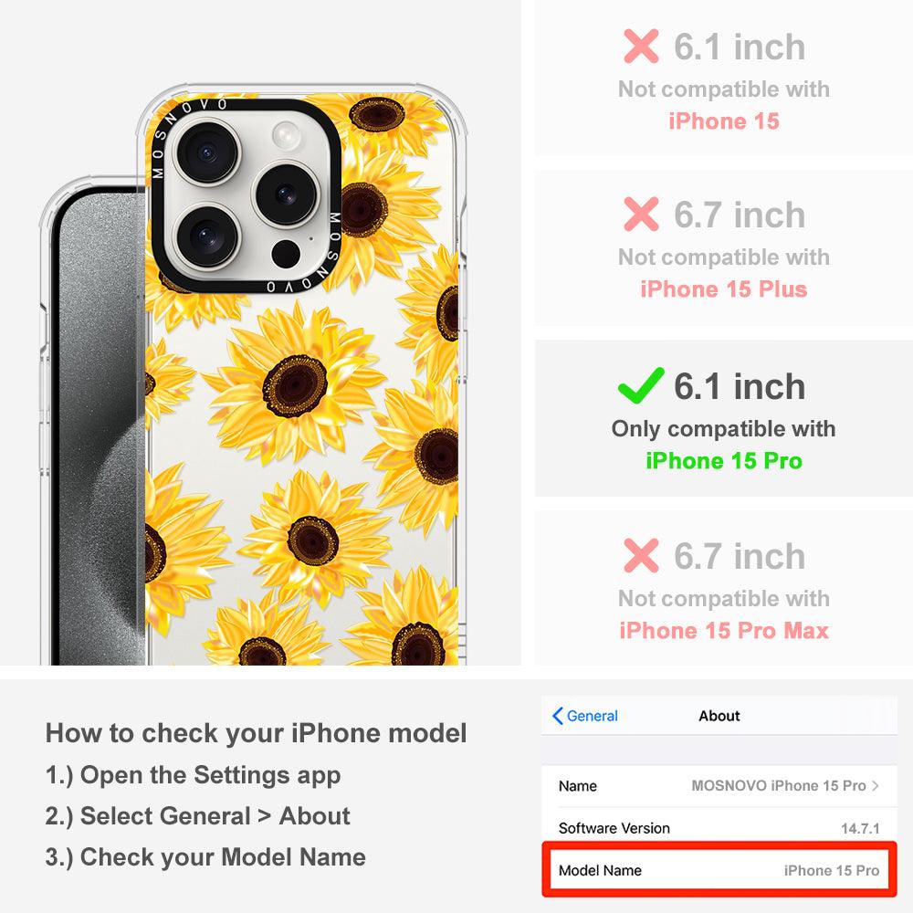 Sunflowers Phone Case - iPhone 15 Pro Case - MOSNOVO