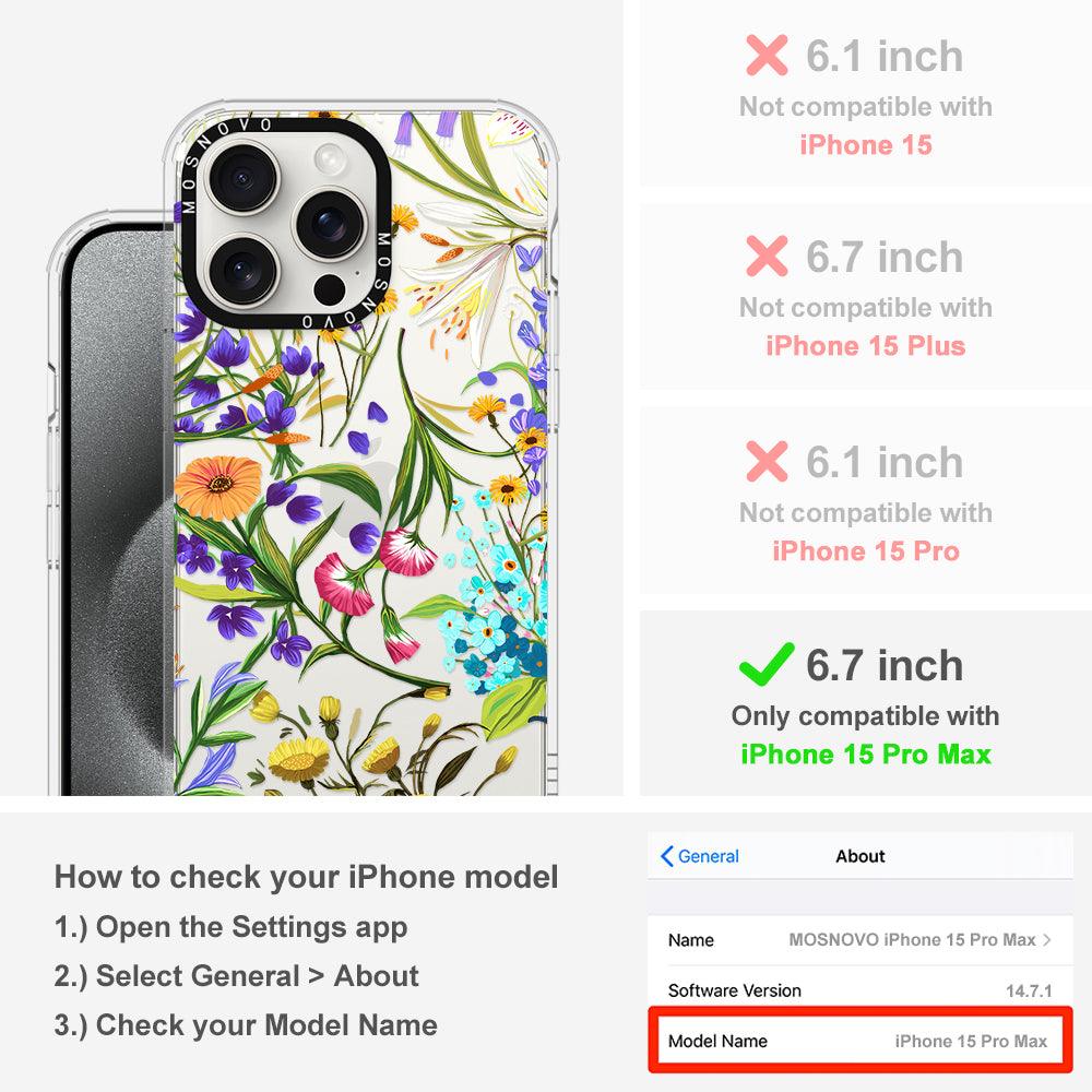 Summer Flower Holidays Phone Case - iPhone 15 Pro Max Case - MOSNOVO