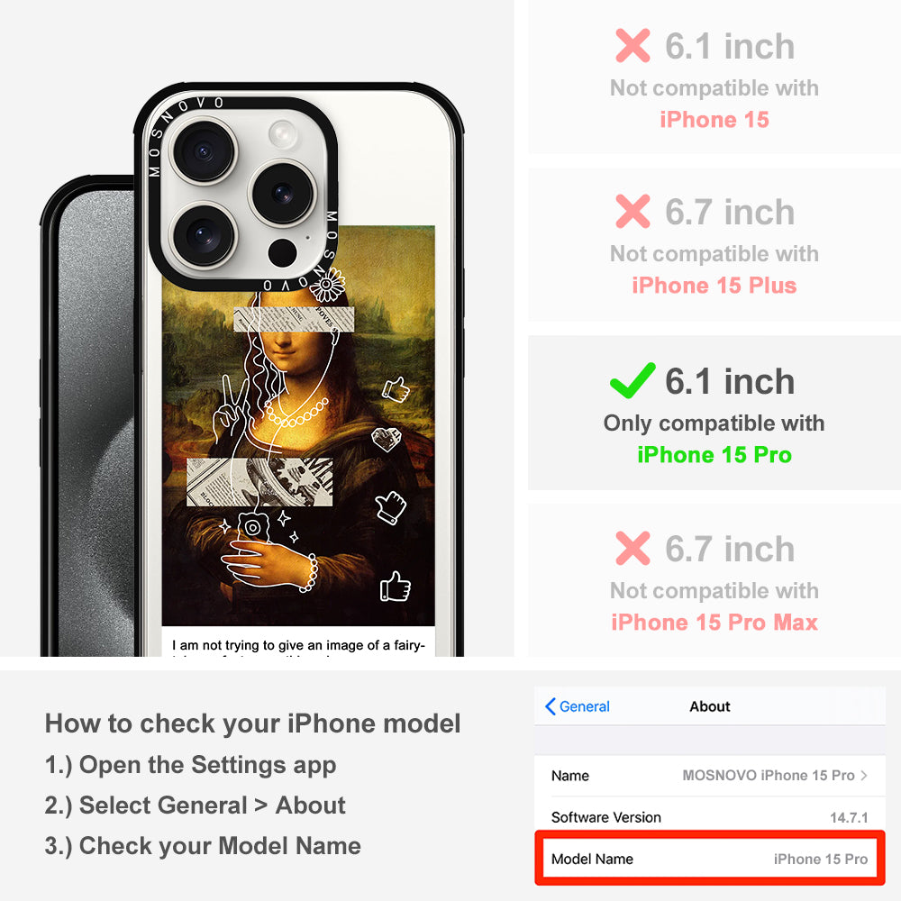 Selfie Artwork Phone Case - iPhone 15 Pro Case - MOSNOVO