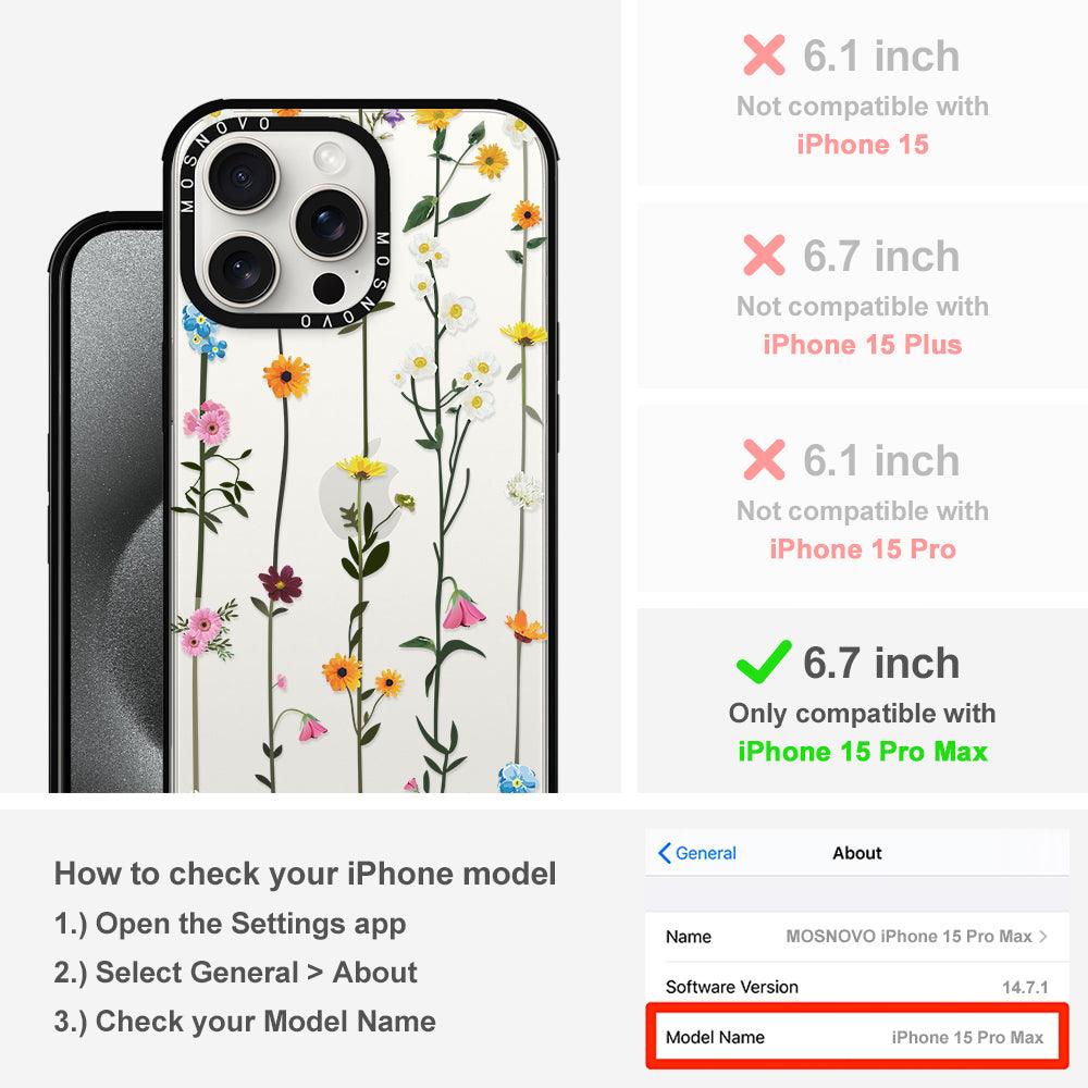 Wildflowers Phone Case - iPhone 15 Pro Max Case - MOSNOVO