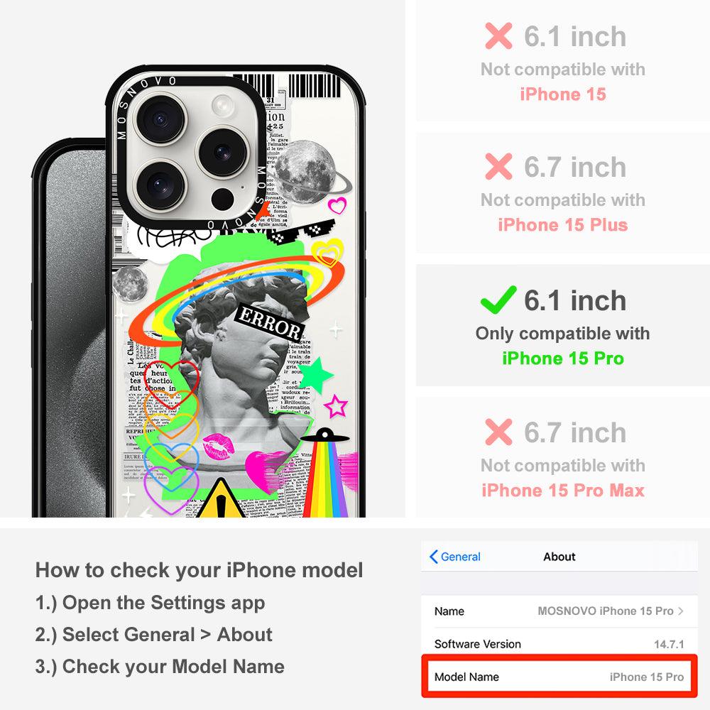 Error Statue Art Phone Case - iPhone 15 Pro Case - MOSNOVO