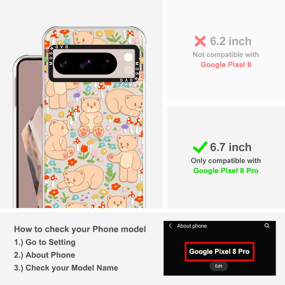 Cute Bear Phone Case - Google Pixel 8 Pro Case