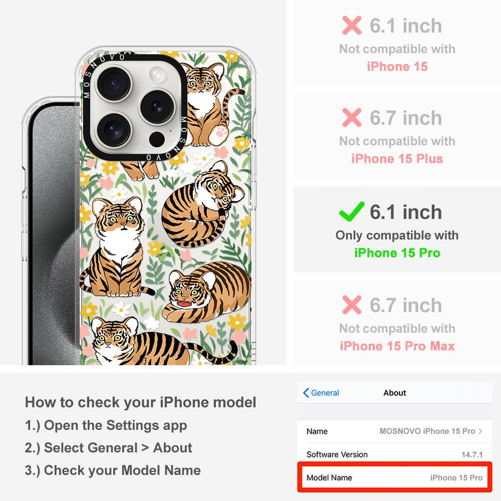 Cute Tiger Phone Case - iPhone 15 Pro Case - MOSNOVO