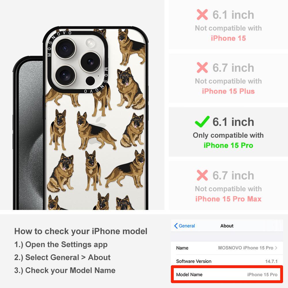 Shepherd Dog Phone Case - iPhone 15 Pro Case - MOSNOVO