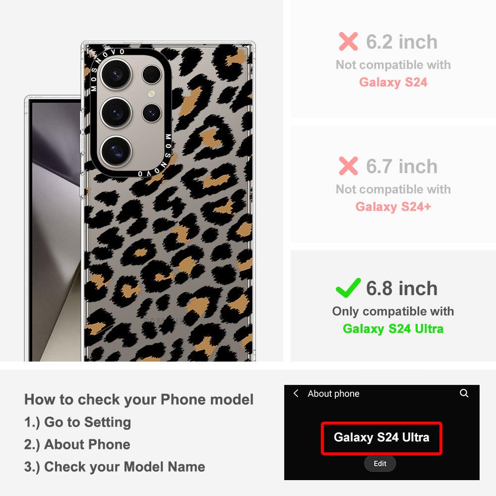 Leopard Print Phone Case - Samsung Galaxy S24 Ultra Case - MOSNOVO