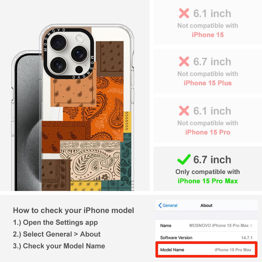 Vintage Paisley Phone Case - iPhone 15 Pro Max Case - MOSNOVO