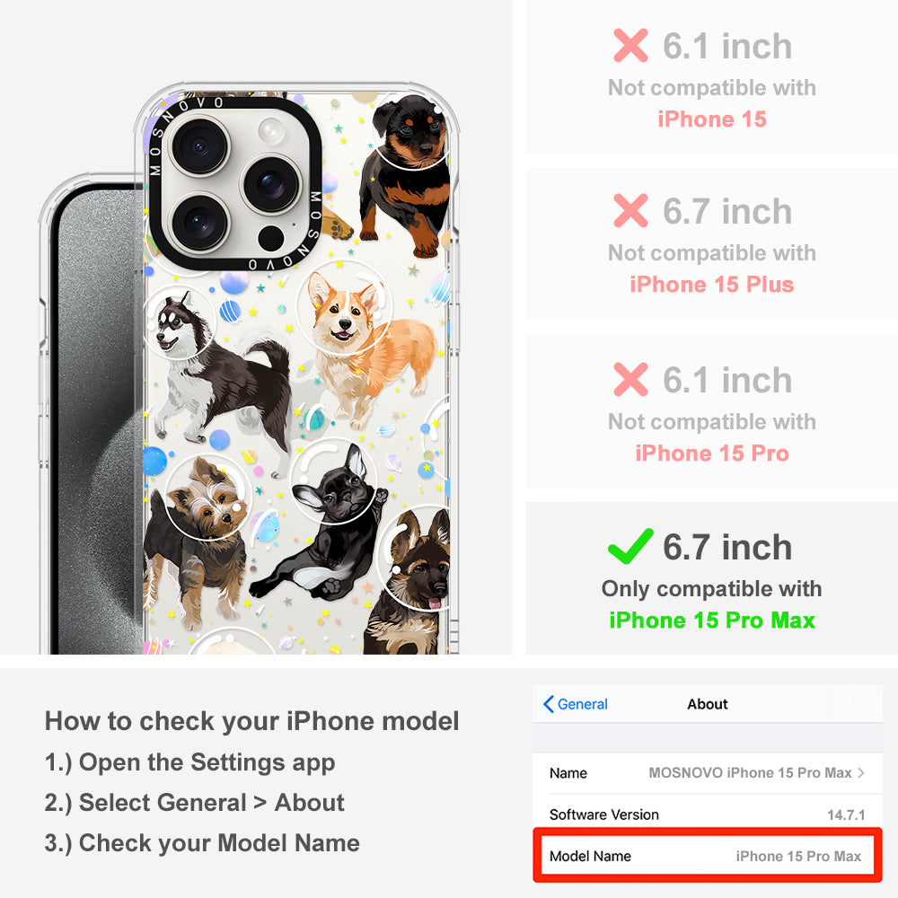 Space Dog Phone Case - iPhone 15 Pro Max Case - MOSNOVO