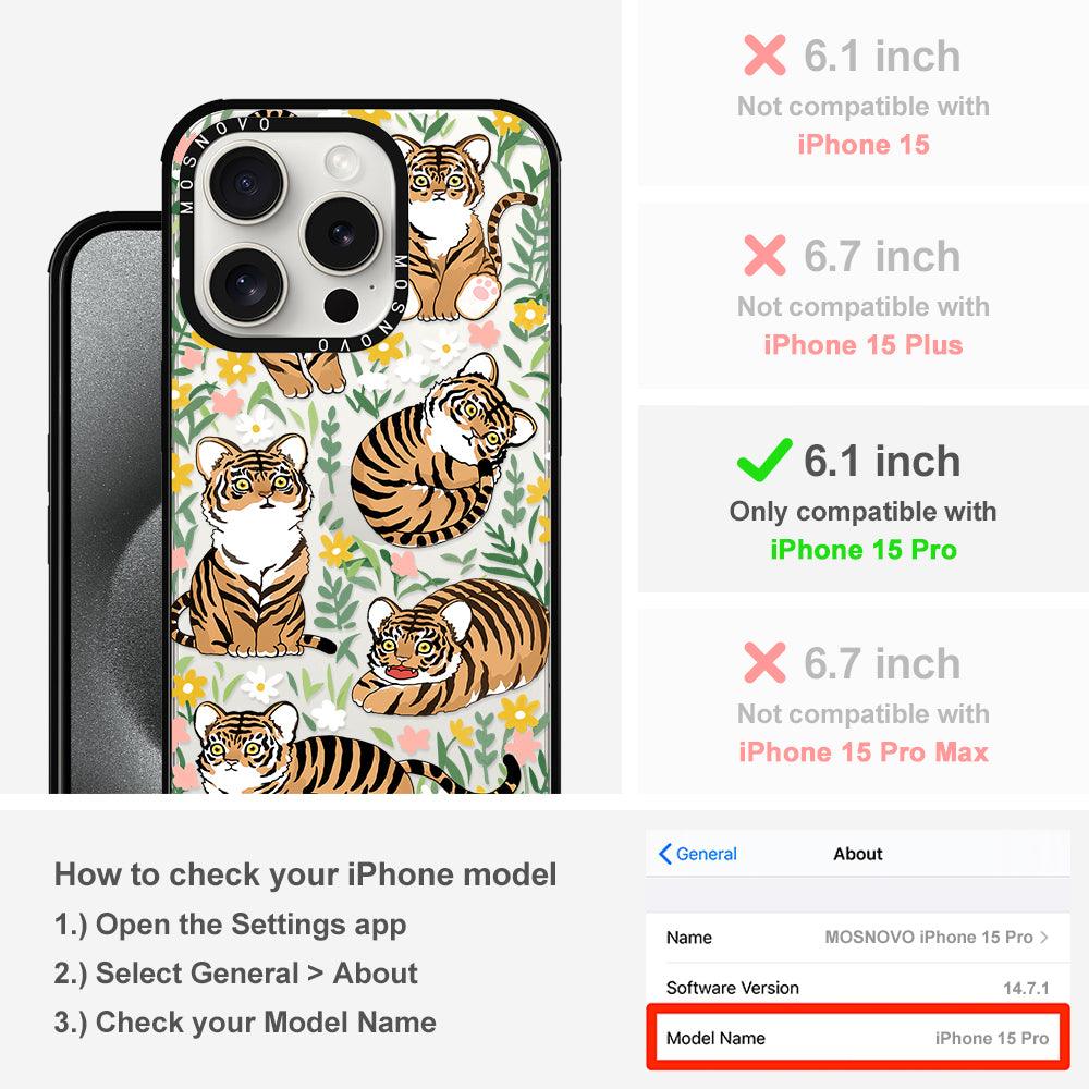 Cute Tiger Phone Case - iPhone 15 Pro Case - MOSNOVO