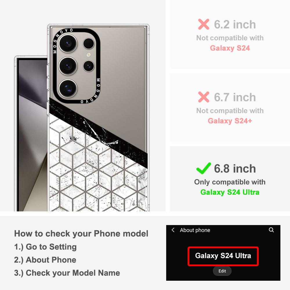 Marble Block Art Phone Case - Samsung Galaxy S24 Ultra Case - MOSNOVO