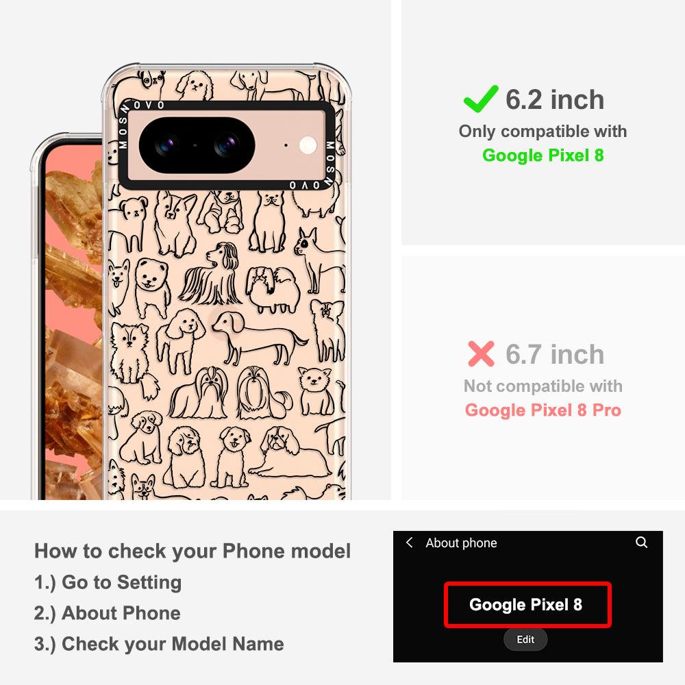 Doodle Dog Phone Case - Google Pixel 8 Case