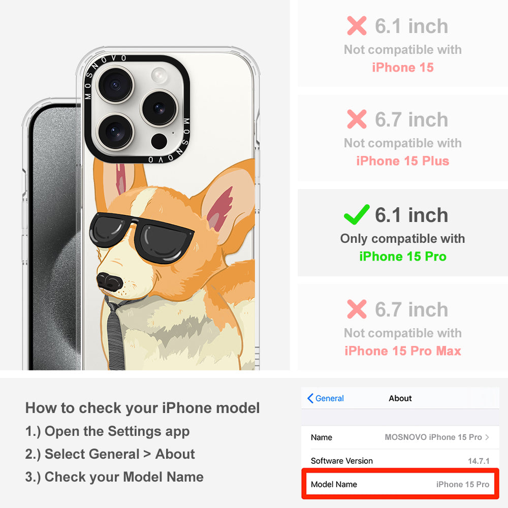 Fluffy Corgi Phone Case - iPhone 15 Pro Case - MOSNOVO