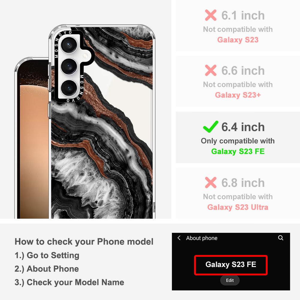 Black Agate Phone Case - Samsung Galaxy S23 FE Case