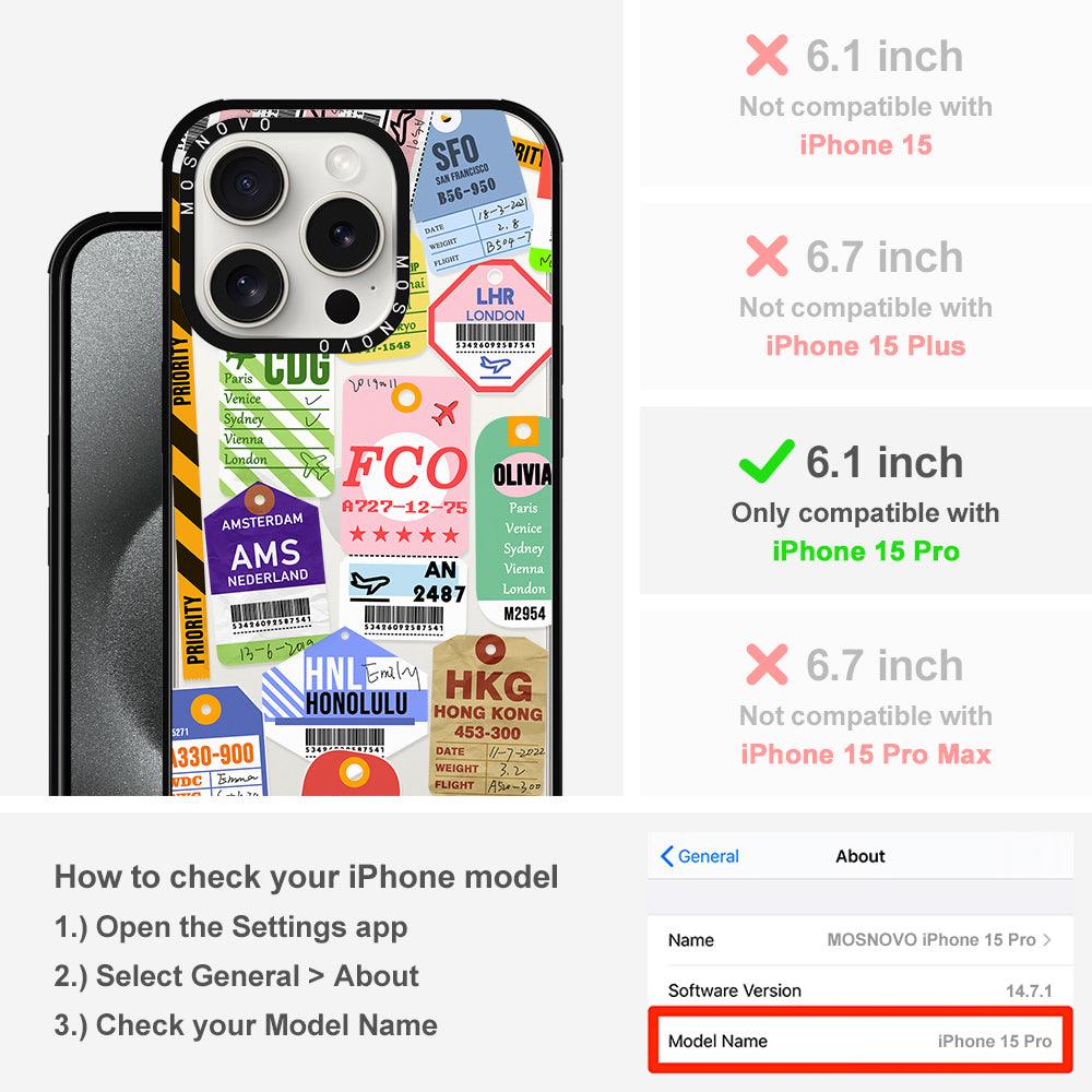 Ticket Label Phone Case - iPhone 15 Pro Case - MOSNOVO