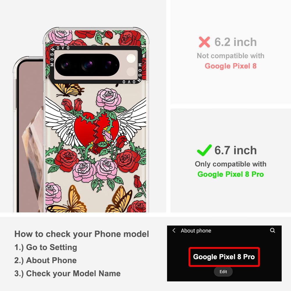 Wing Heart Phone Case - Google Pixel 8 Pro Case - MOSNOVO