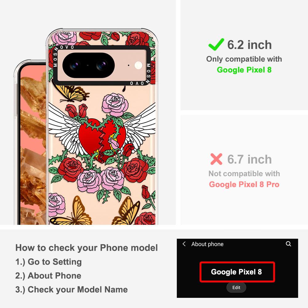 Wing Heart Phone Case - Google Pixel 8 Case - MOSNOVO
