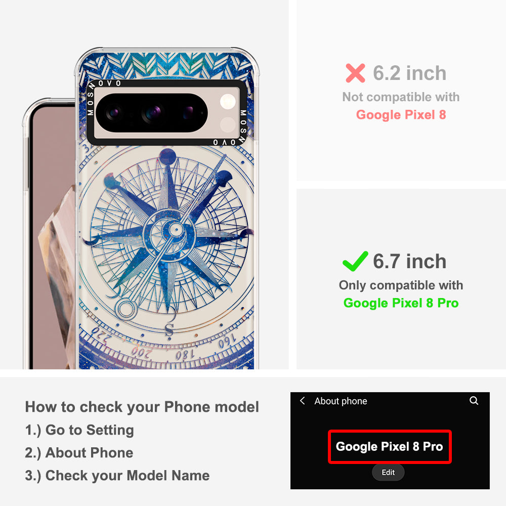 Galaxy Compass Phone Case - Google Pixel 8 Pro Case - MOSNOVO