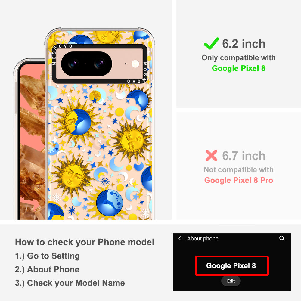 Sun and Moon Phone Case - Google Pixel 8 Case - MOSNOVO