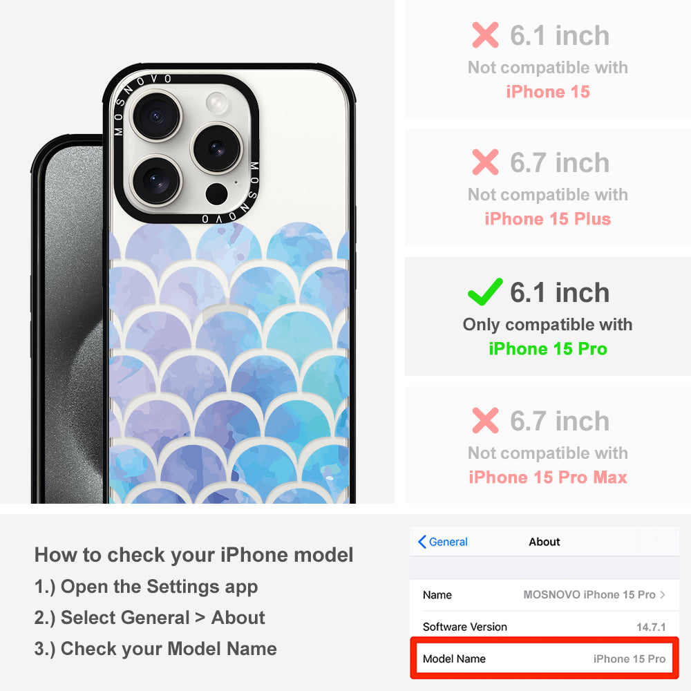 Mermaid Scales Phone Case - iPhone 15 Pro Case - MOSNOVO