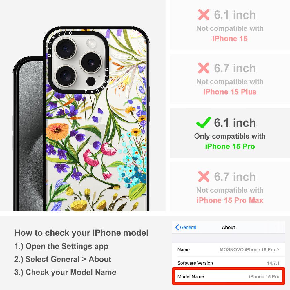 Summer Flower Holidays Phone Case - iPhone 15 Pro Case - MOSNOVO