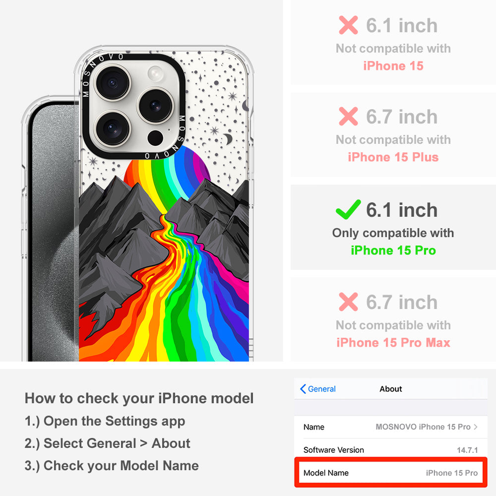 Rainbow Landscape Phone Case - iPhone 15 Pro Case - MOSNOVO