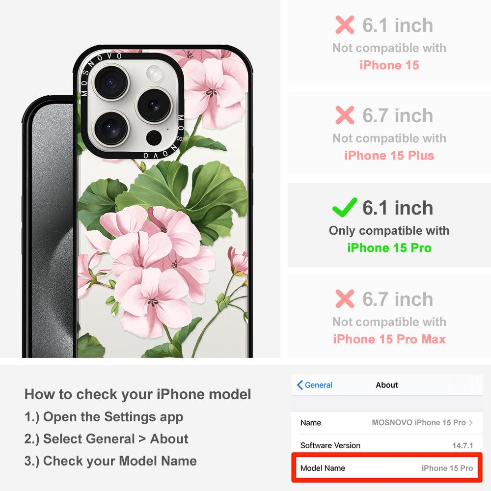 Geranium Phone Case - iPhone 15 Pro Case - MOSNOVO