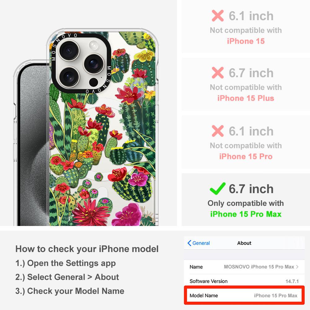 Cactus Garden Phone Case - iPhone 15 Pro Max Case - MOSNOVO