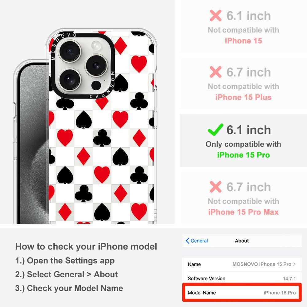 Checker Poker Phone Case - iPhone 15 Pro Case - MOSNOVO