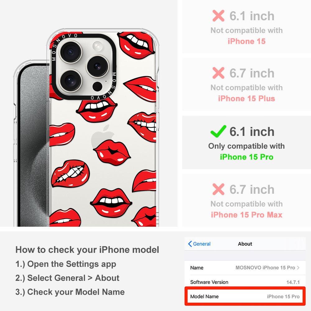 Hot Lips Phone Case - iPhone 15 Pro Case - MOSNOVO