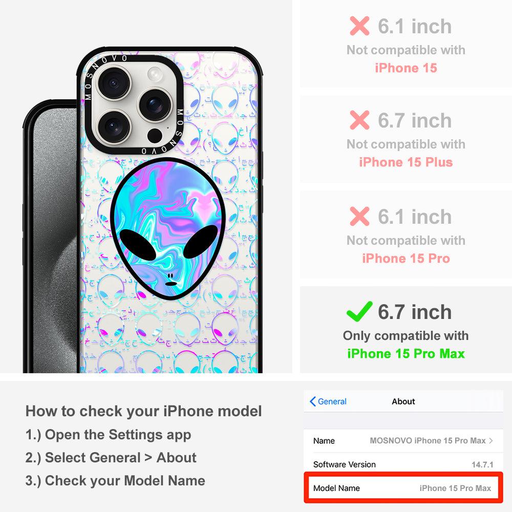 Space Alien Phone Case - iPhone 15 Pro Max Case - MOSNOVO