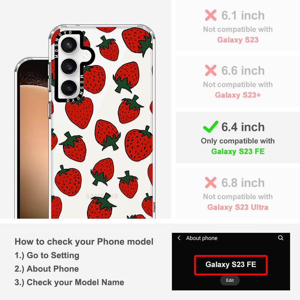 Red Strawberry Phone Case - Samsung Galaxy S23 FE Case