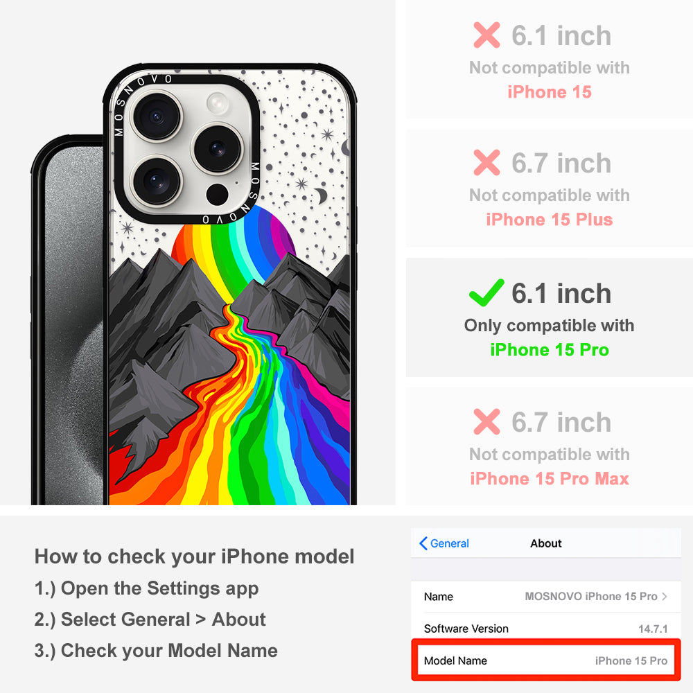 Rainbow Landscape Phone Case - iPhone 15 Pro Case - MOSNOVO