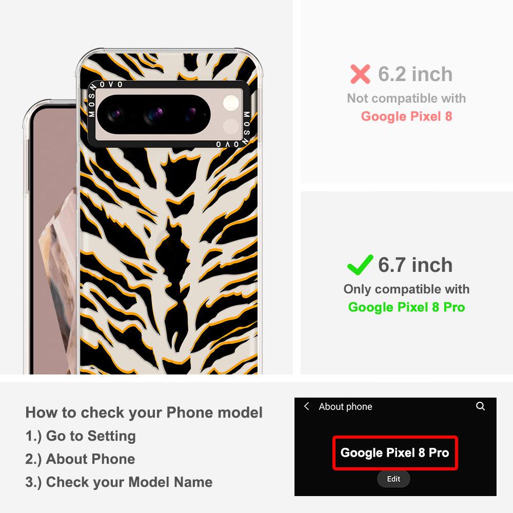 Tiger Print Phone Case - Google Pixel 8 Pro Case - MOSNOVO