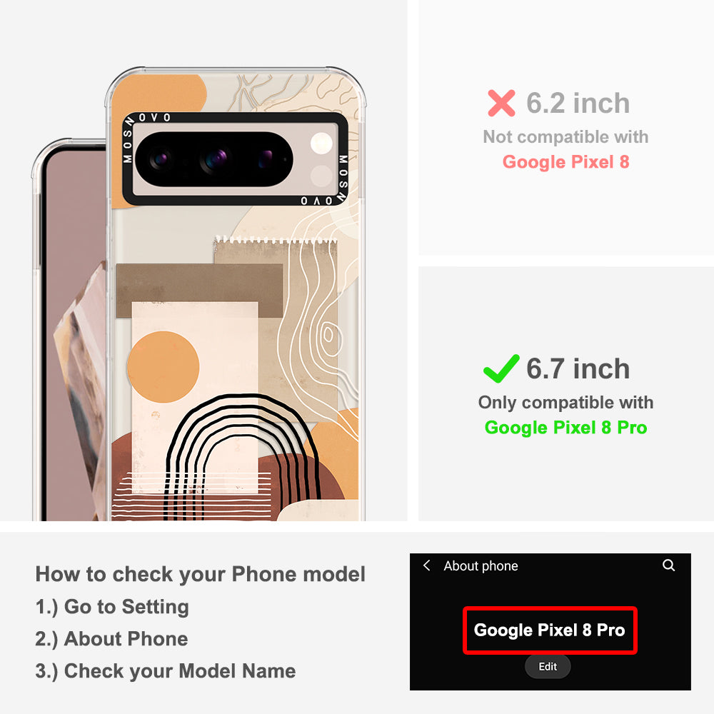 Minimalist Abstract Art Phone Case - Google Pixel 8 Pro Case - MOSNOVO